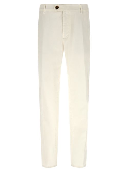 Cotton Pima Gabardine Trousers — White