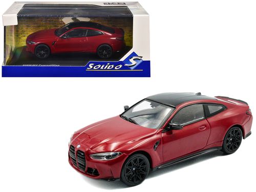 2023 BMW M4 Competition (G82) Imola Red with Black Top 1/43 Diecast Model Car by 