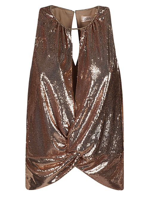 Golden Golden Sequin Cropped Top
