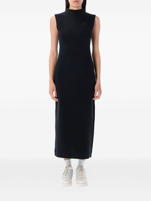 Logo-print sleeveless maxi dress - Black