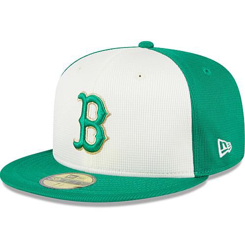 Men's White/Green Boston Red Sox 2024 St. Patrick's Day 59FIFTY Fitted Hat