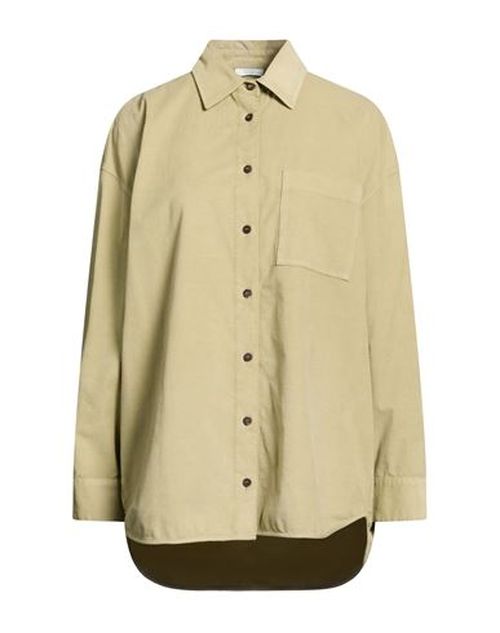 Easy Woman Shirt Military green Size 6 Cotton, Elastane