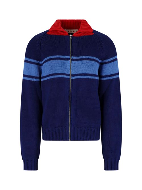 Men's Cotton Sweatshirt with Polyamide Detail