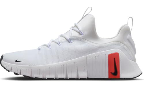 Nike Free Metcon 6 Men's Workout Shoes (FJ7127-100, White/Picante Red/Pure Platinum/Black)
