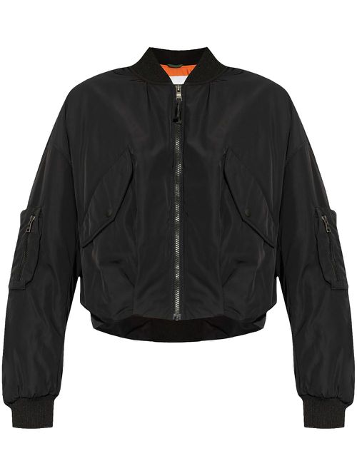 Embroidered bomber jacket - Black