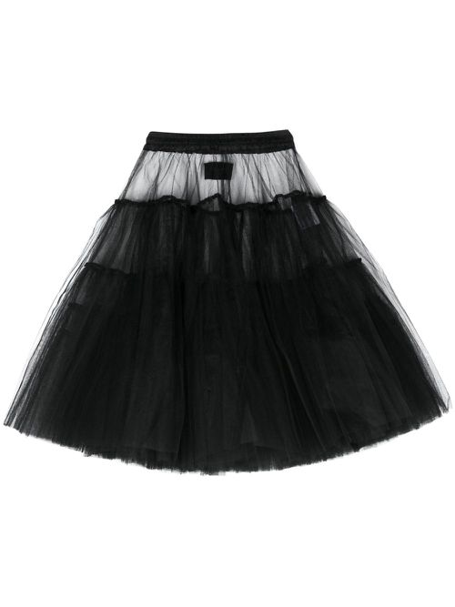 Tulle midi skirt - Black