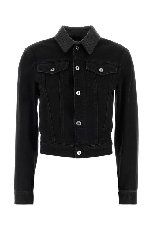 Cotton Denim Jacket — Black