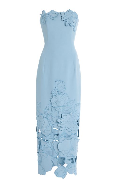 knee length dresses for ladies Rayna Appliqué Floral Maxi Dress