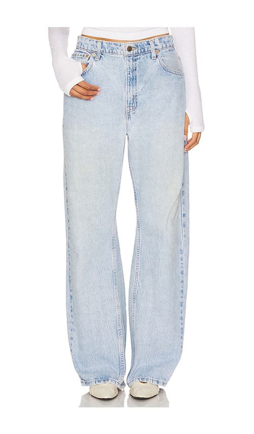 Aligrace Vintage Wide Leg Jeans in Light Medium - Blue. 27 also in