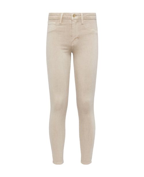 High-waisted jeans