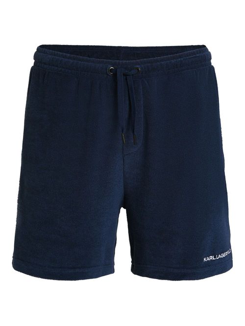 Karl Lagerfeld terry cloth-effect swim shorts - Blue