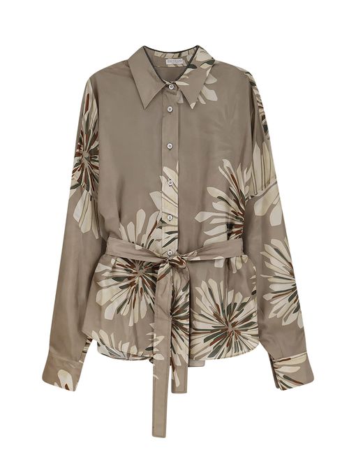 Silk Shirt With Belt