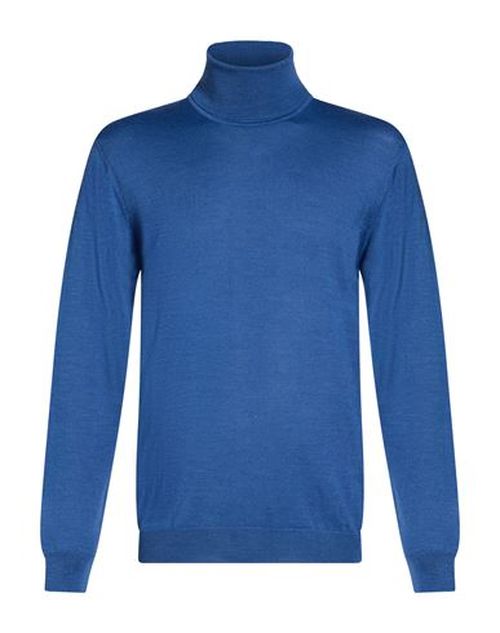 Man Turtleneck Slate blue Size XXL Merino Wool, Acrylic