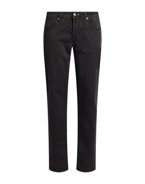 Man Jeans Black Size 36 Cotton, Polyester, Elastane