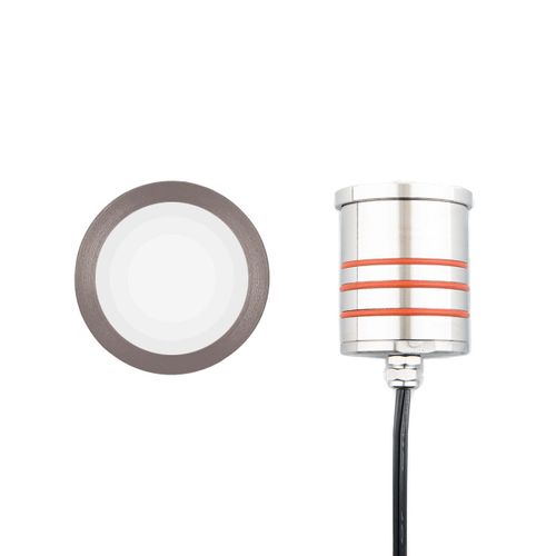 WAC Inground LED 12V Slim Round Indicator Light in Bronzed Stainless Stee