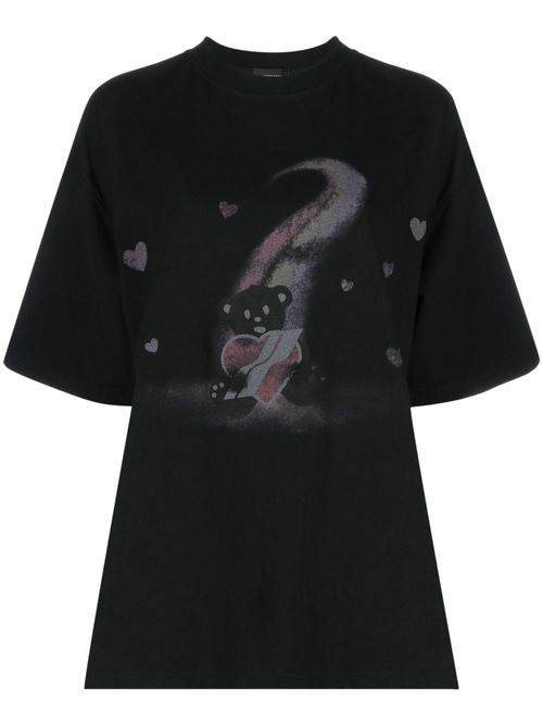 Teddy Bear graphic-print T-shirt - Black