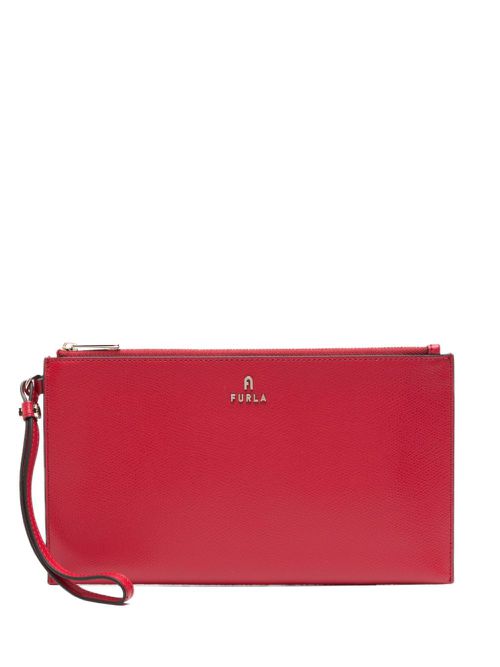 Camelia logo-lettering clutch bag - Red