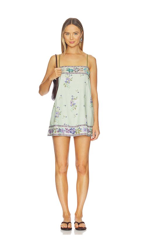 Free People Bali Take Me With You Mini Dress in Mint. XL. Also in
