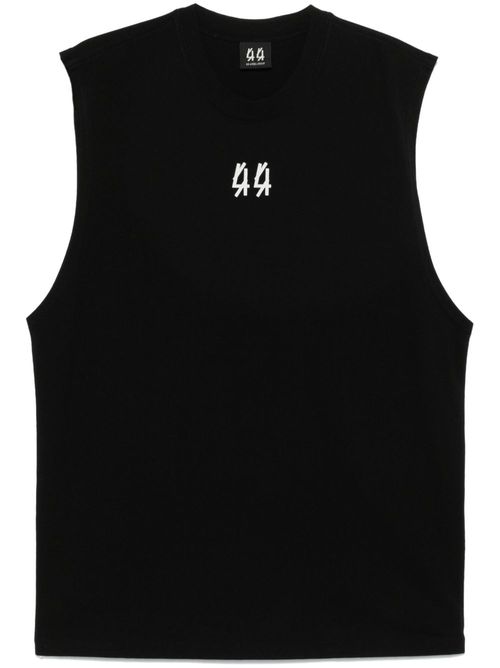 Logo-print tank top - Black