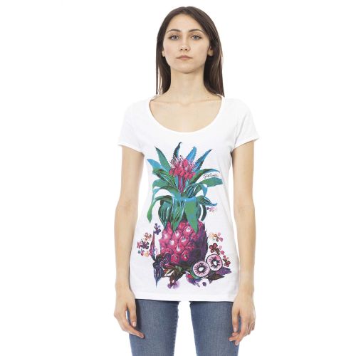 Floral Graphic Print T-Shirt — White