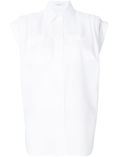Structured shoulder shirt - White