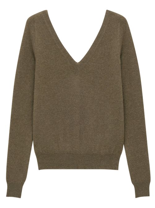 V Neck Sweater with Ribbed Trims - Size S