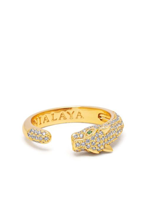 Nialaya Jewelry Gewickelter Panther Ring - Gold