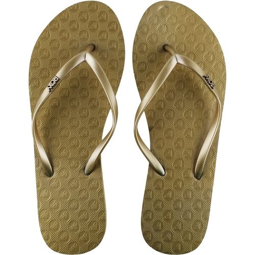 Roxy Viva IV Womens Brown Flip-Flops - Gold