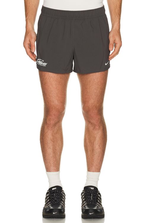 Nike Dri-Fit 3 Brief-Lined Running Shorts in Grey