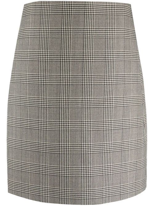 Prince of Wales check-print skirt - Black