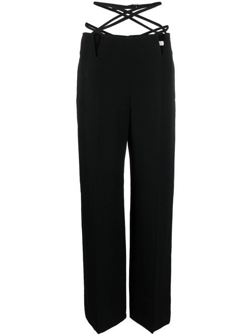 V-Wire straight-leg trousers - Black