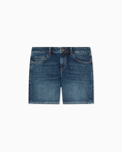 Cotton Denim Shorts