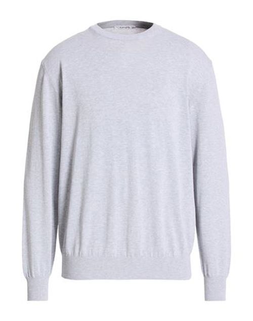 Man Sweater Light grey Size 44 Cotton