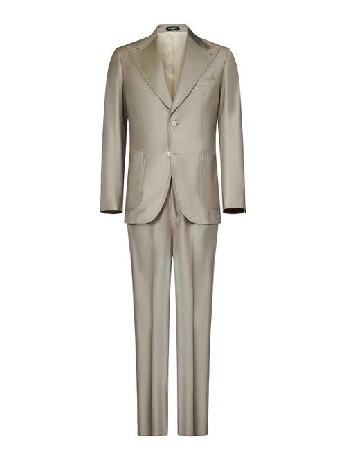 Beige Australis Super 150S Merino Wool Suit