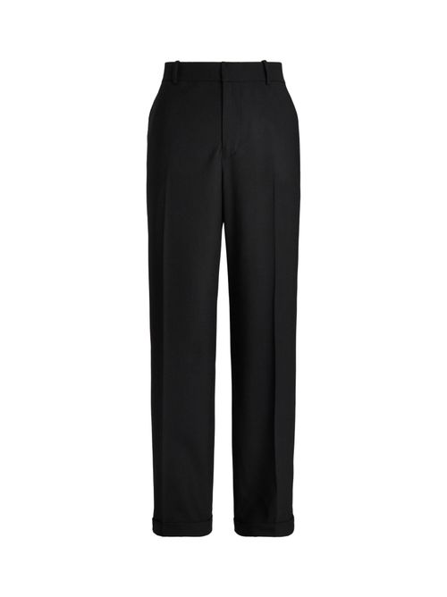 Wool Stretch Trousers — Black