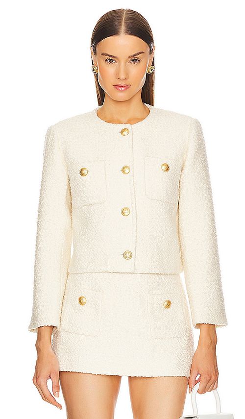 L'Academie by Marianna Dapheen Jacket in Light Pink in Pink. XL. Also in