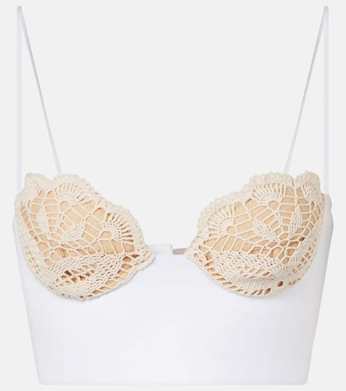 Crochet cotton bustier top