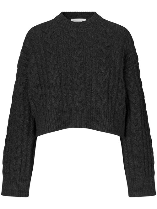 Cable-knit jumper - Grey