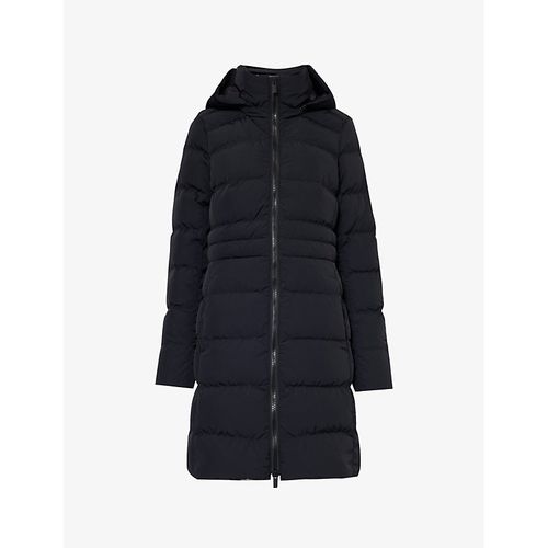 Womens Black Aurora Brand-patch Shell-down Parka