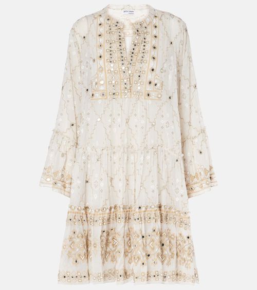 Mosaic printed cotton midi dress