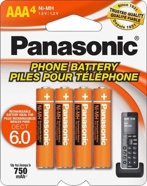 Rechargeable AAA Batteries (4-Pack)