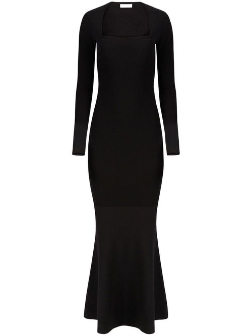 Wool-blend mermaid dress - Black