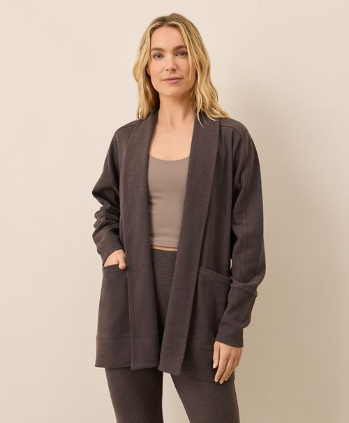 Women's Chocolate Heather Airplane Wrap Cardigan