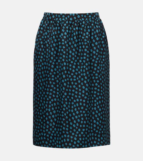 Chloé Polka-dot silk jacquard midi skirt
