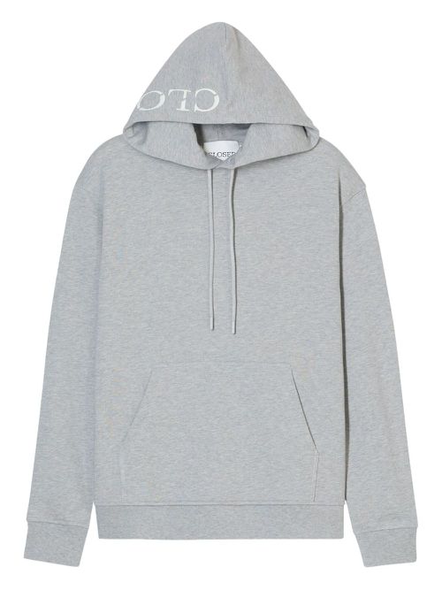 Logo-embroidered hoodie - Grey