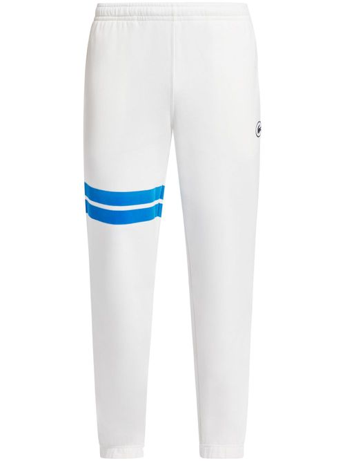 Logo-patch organic-cotton track pants - White