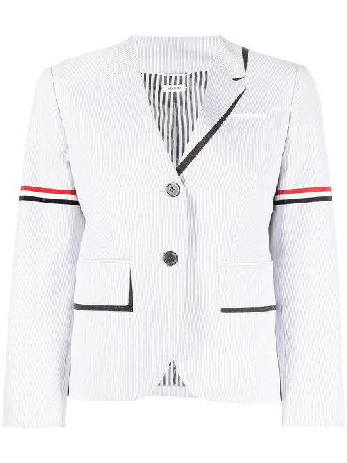 Trompe l'oeil striped blazer - Grey