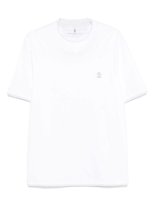 Embroidered-Logo T-Shirt — White