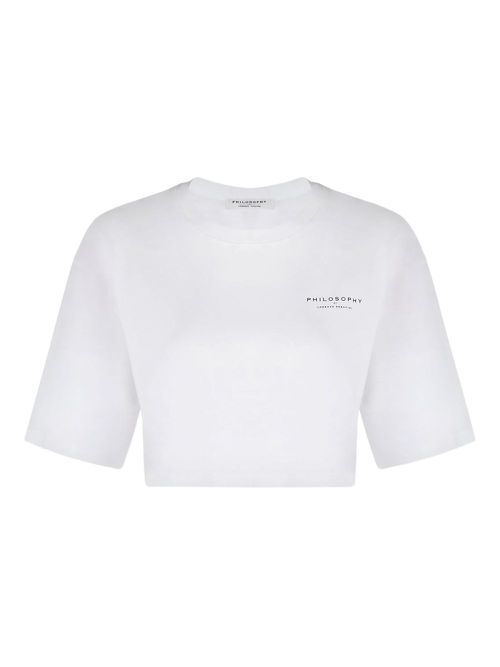 Philosophy Di Lorenzo Serafini printed cotton T-shirt - White