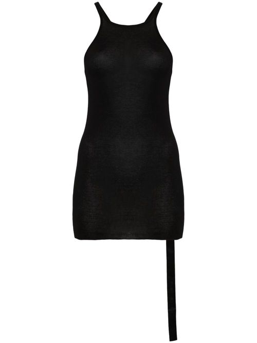 Strap-detail cotton tank top - Black